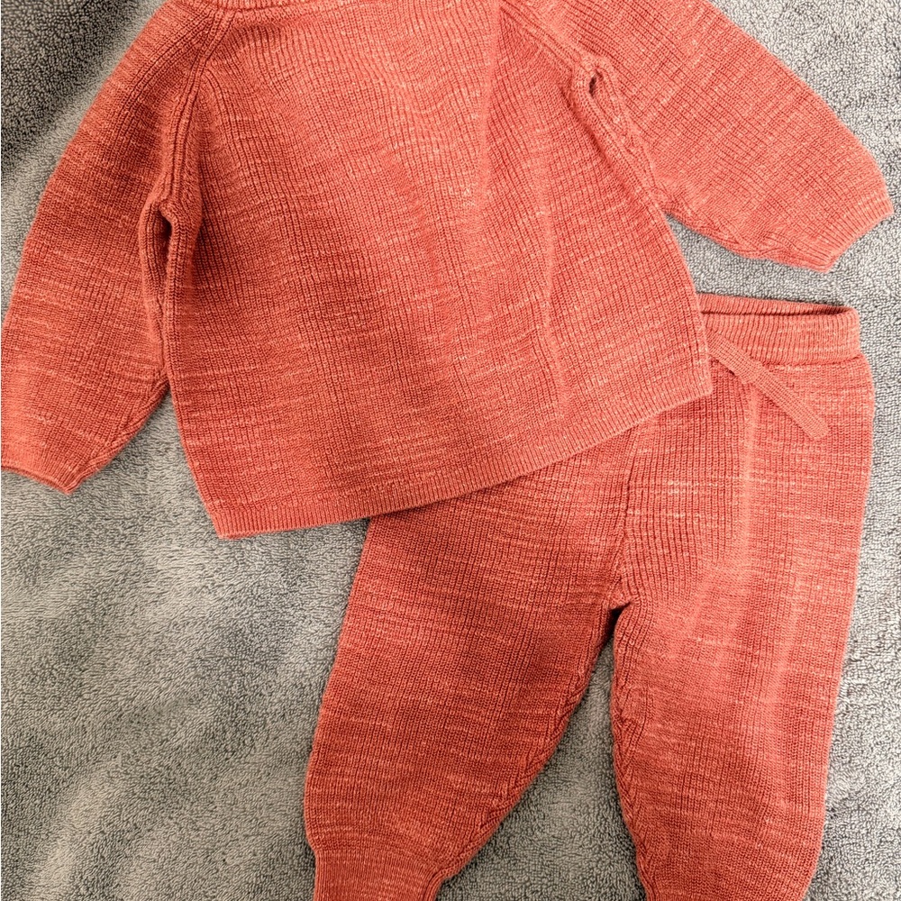Zara Rust Knit Sweater set